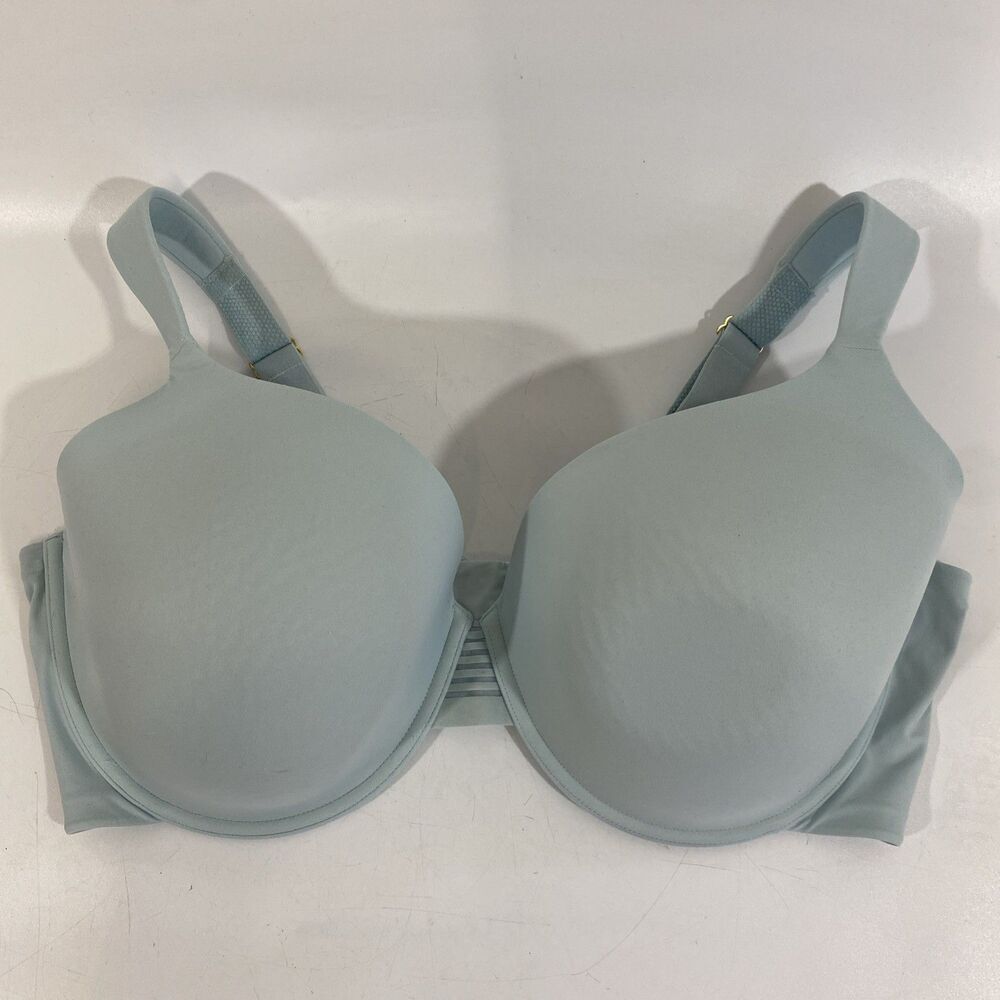 Womens Joyspun Underwire T Shirt Bra Blue Green Full Coverage Lightly Lined 46DD